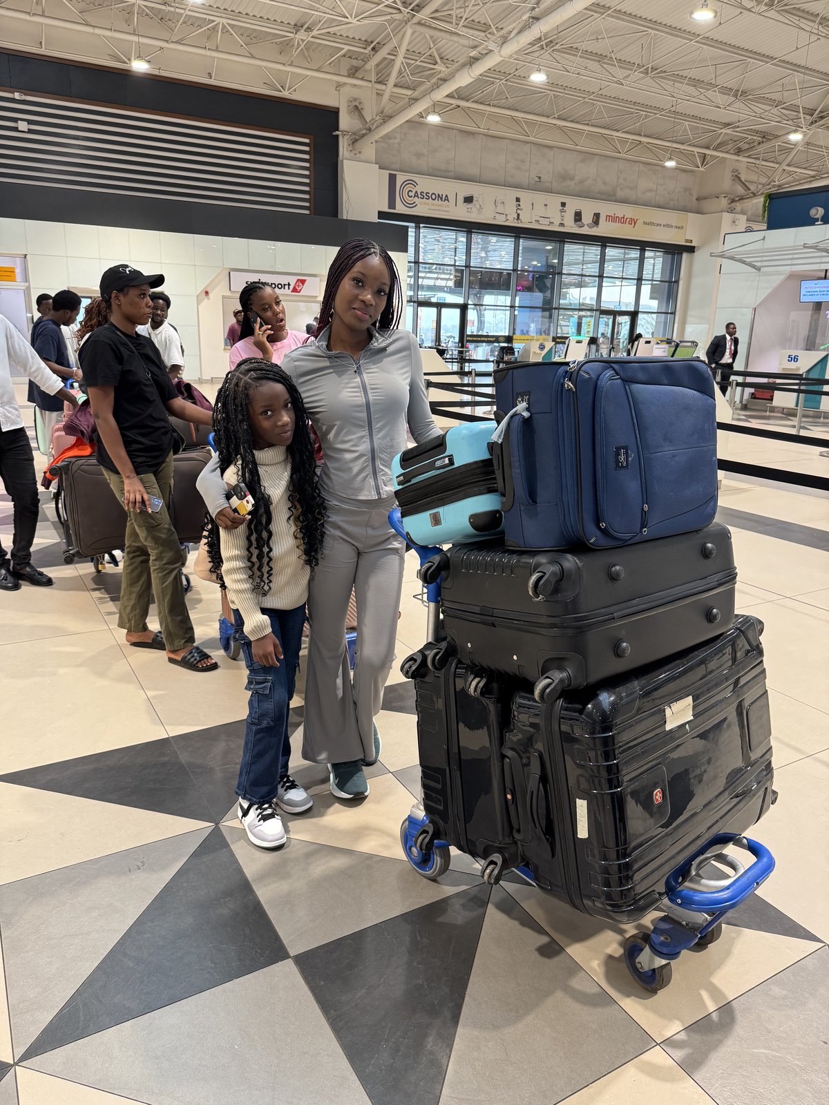 Client at Airport Ready to Travel