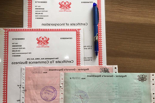 Business Registration Certificates
